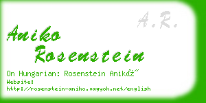 aniko rosenstein business card